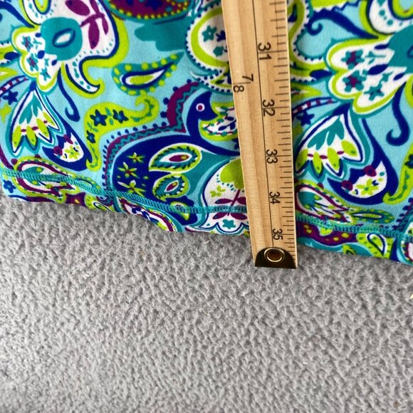 Title Nine Dress Womens Medium Green Multi Paisley A Line Athletic Mini Stretch - Picture 6 of 10